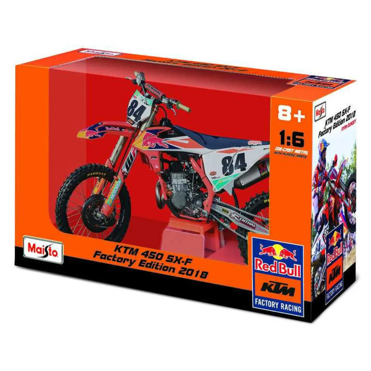 Maisto 1/6 Red Bull KTM Supercross Model Bike