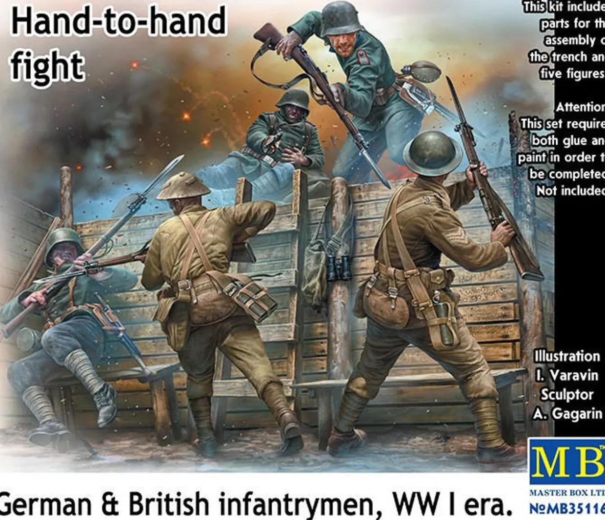 Master Box 1/35 Hand to Hand Fight German & British Infantry
