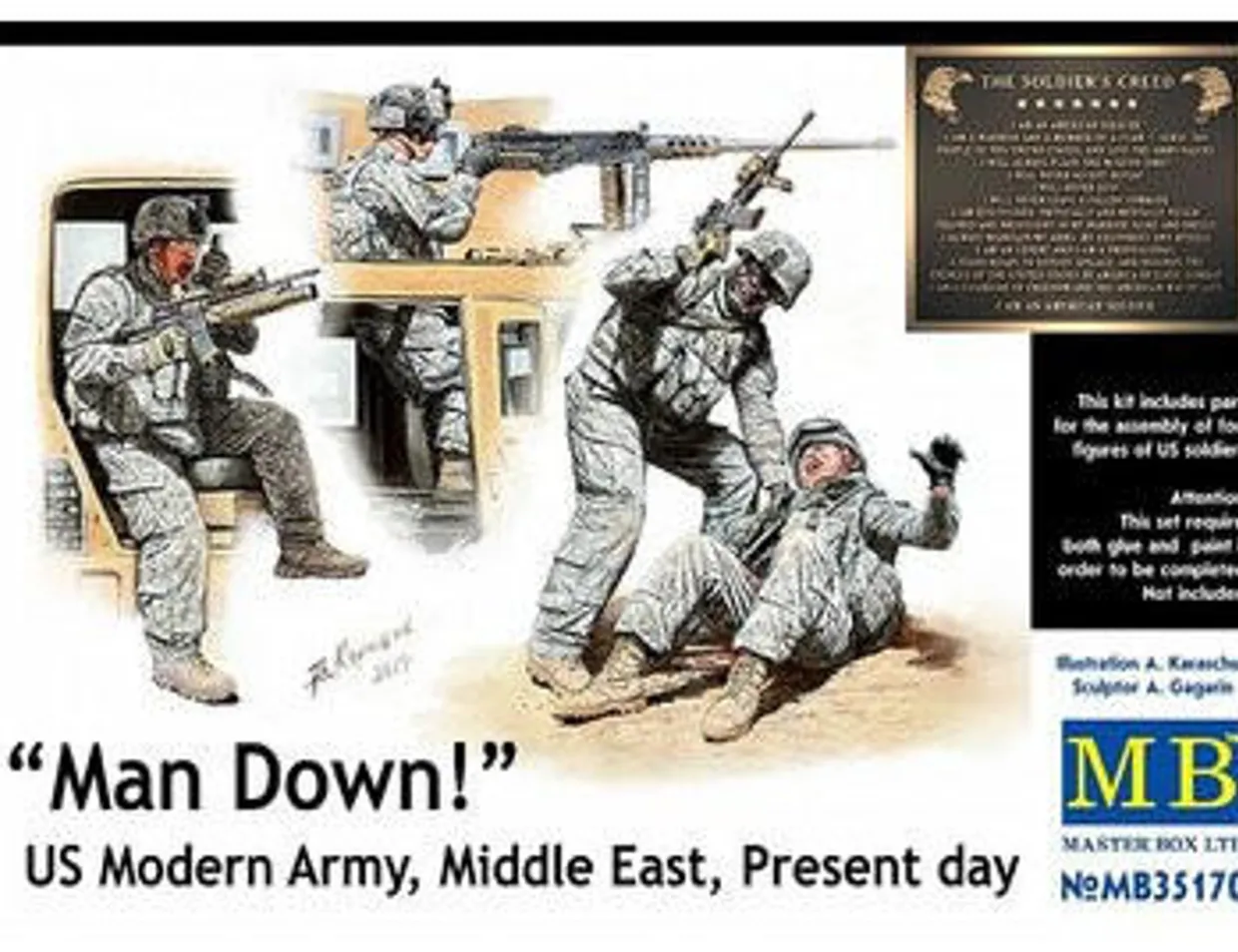 Master Box 1/35 Man Down! US Modern Army Middle East