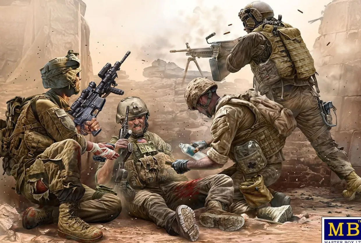 Master Box 1/35 Modern US Military Under Fire