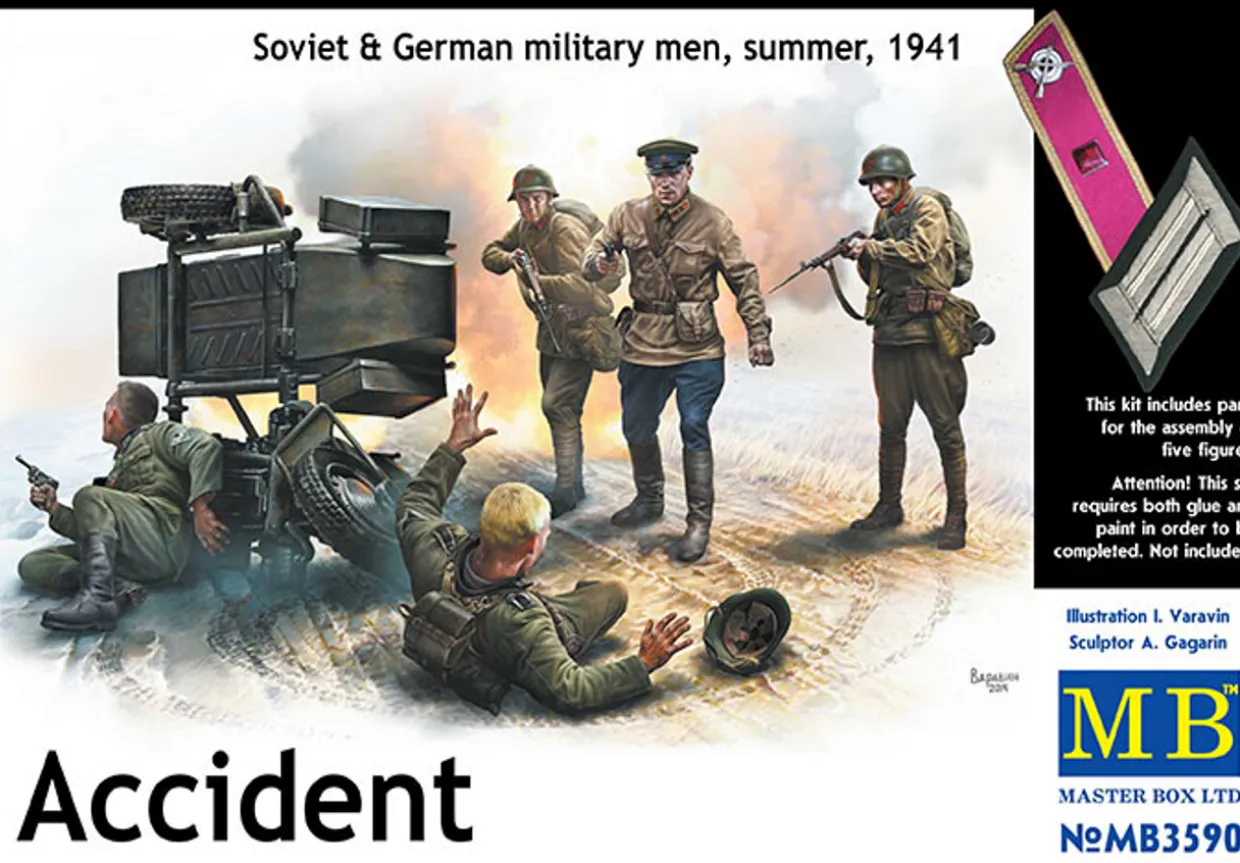 Master Box 1/35 WWII Accident - Soviet & German Military Men Summer 1941