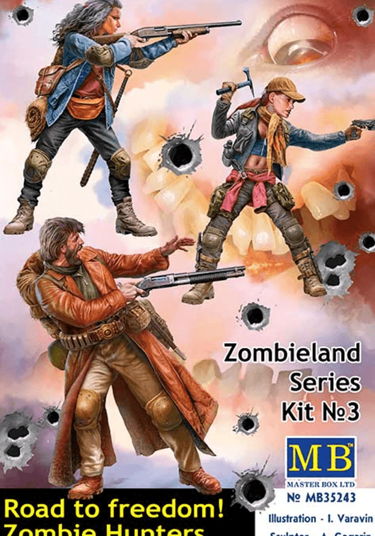 Master Box 1/35 Zombieland Kit 3 - Road to Freedom Zombie Hunters