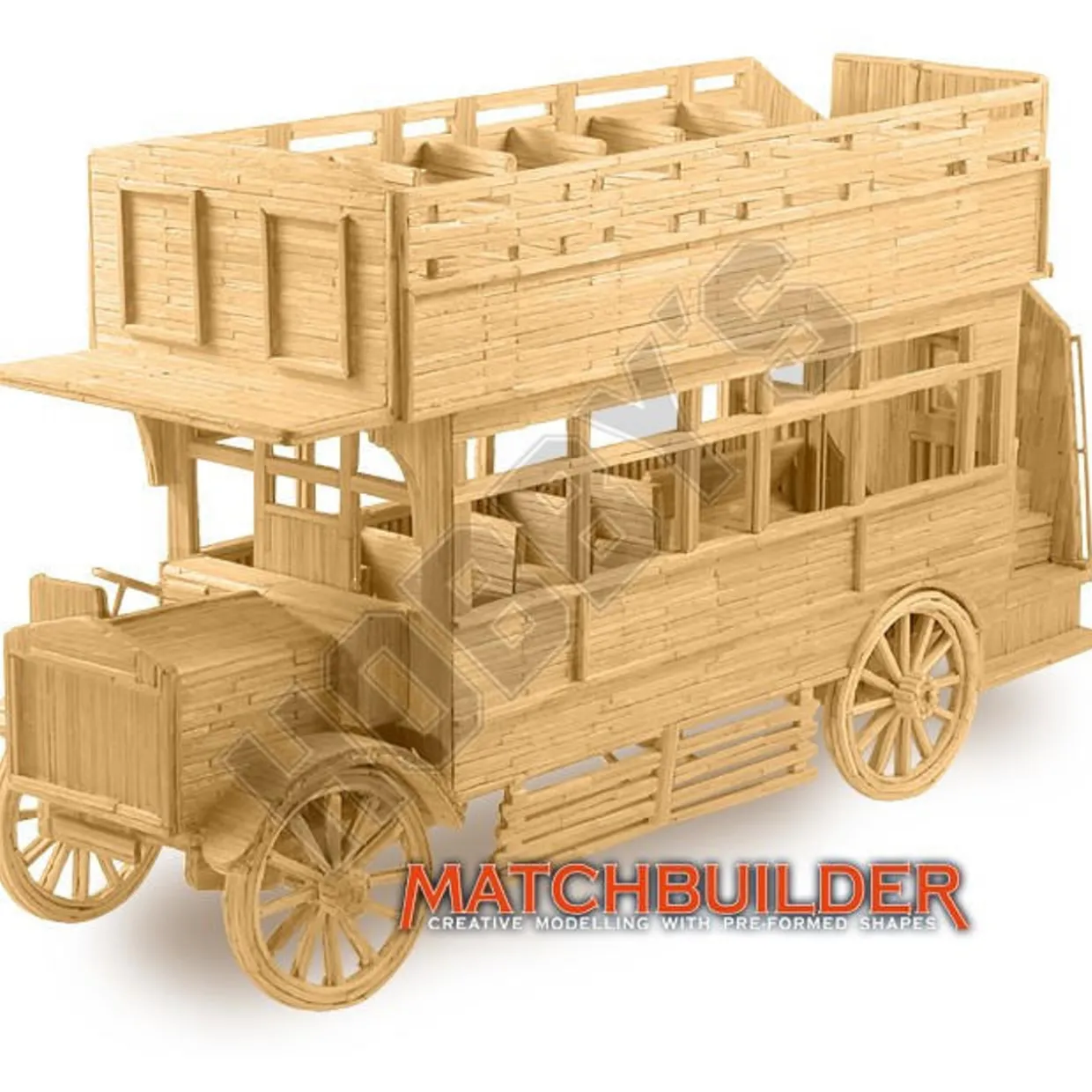 Matchbuilder Bus Matchstick Model