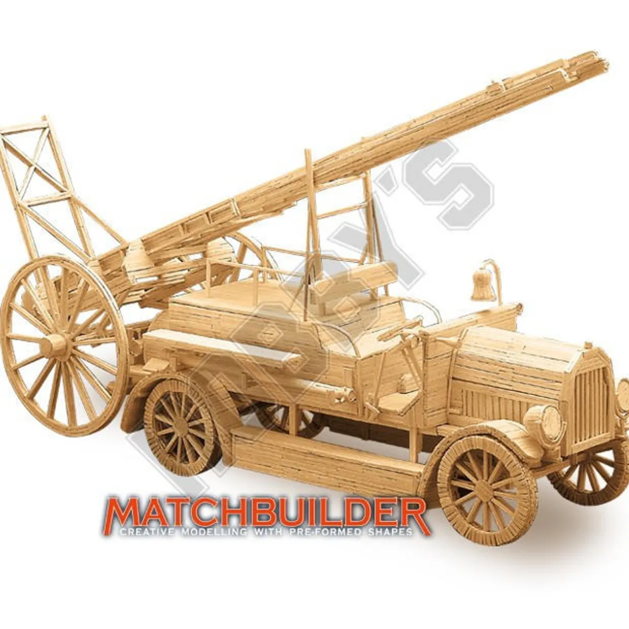 Matchbuilder Fire Engine Matchstick Model