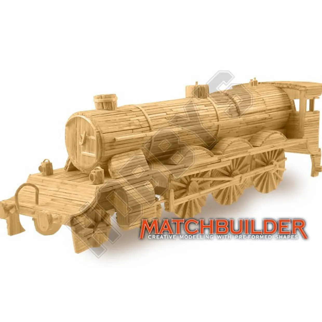 Matchbuilder Locomotive Matchstick Model