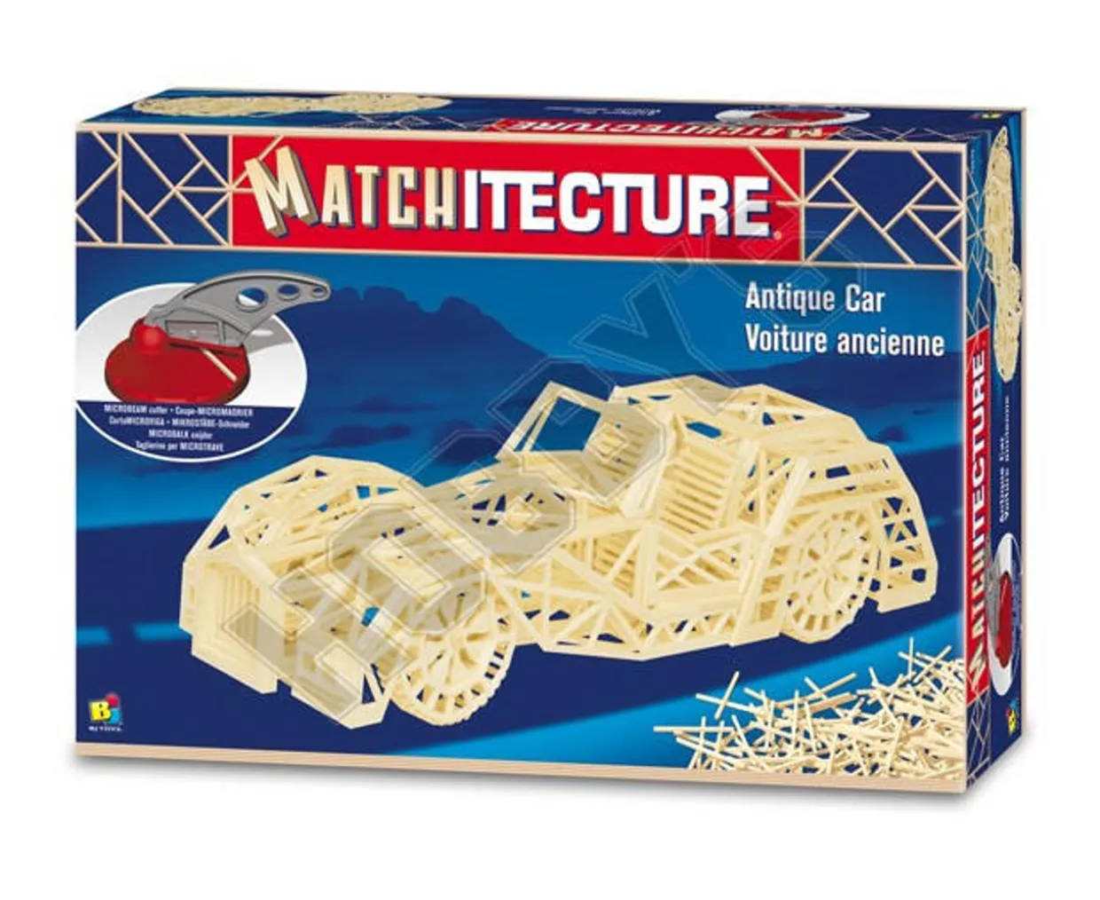 Matchitecture Antique Car Matchstick Model