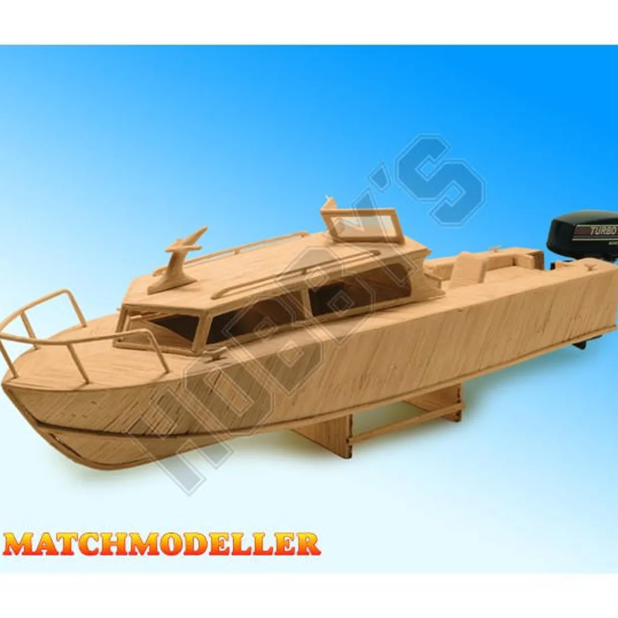 Matchmaker Cabin Cruiser Matchstick Model