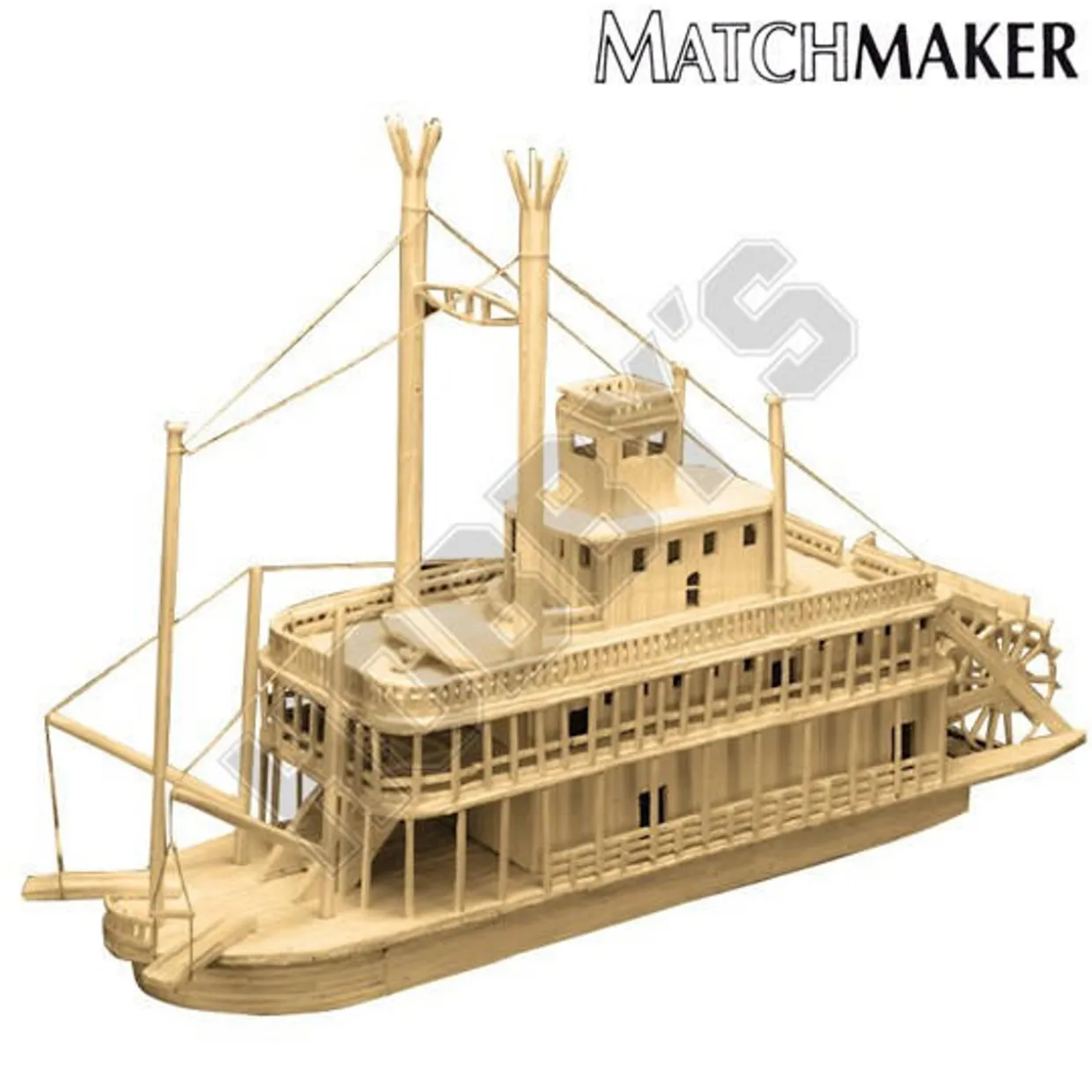 Matchmaker Riverboat Matchstick Model