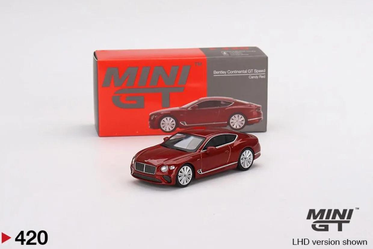 Mini GT 1/64 Bentley Continental GT Speed 2022 Candy Red