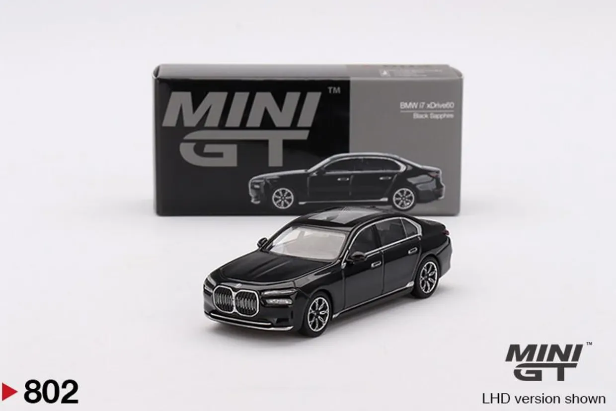 Mini GT 1/64 BMW i7 xDrive60 Black Sapphire
