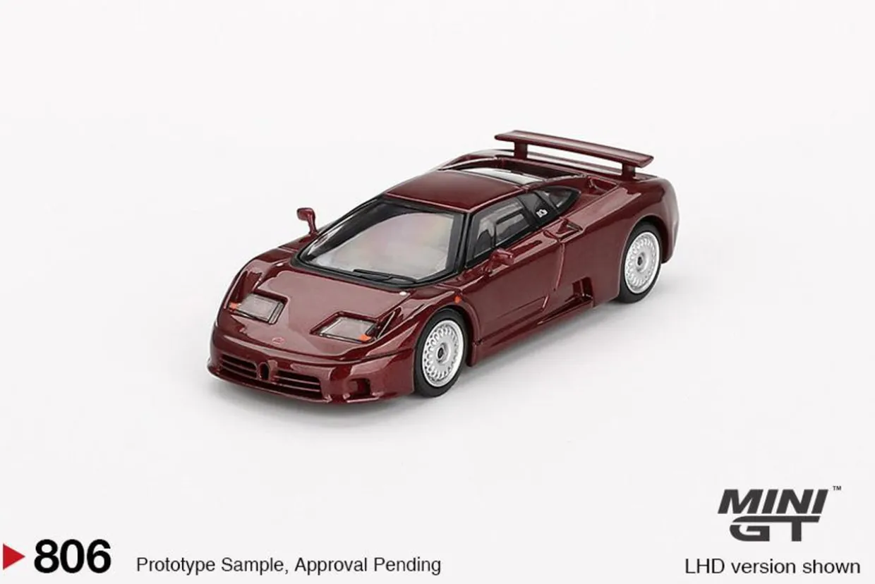 Mini GT 1/64 Bugatti EB110 GT Dark Red Metallic (LHD)