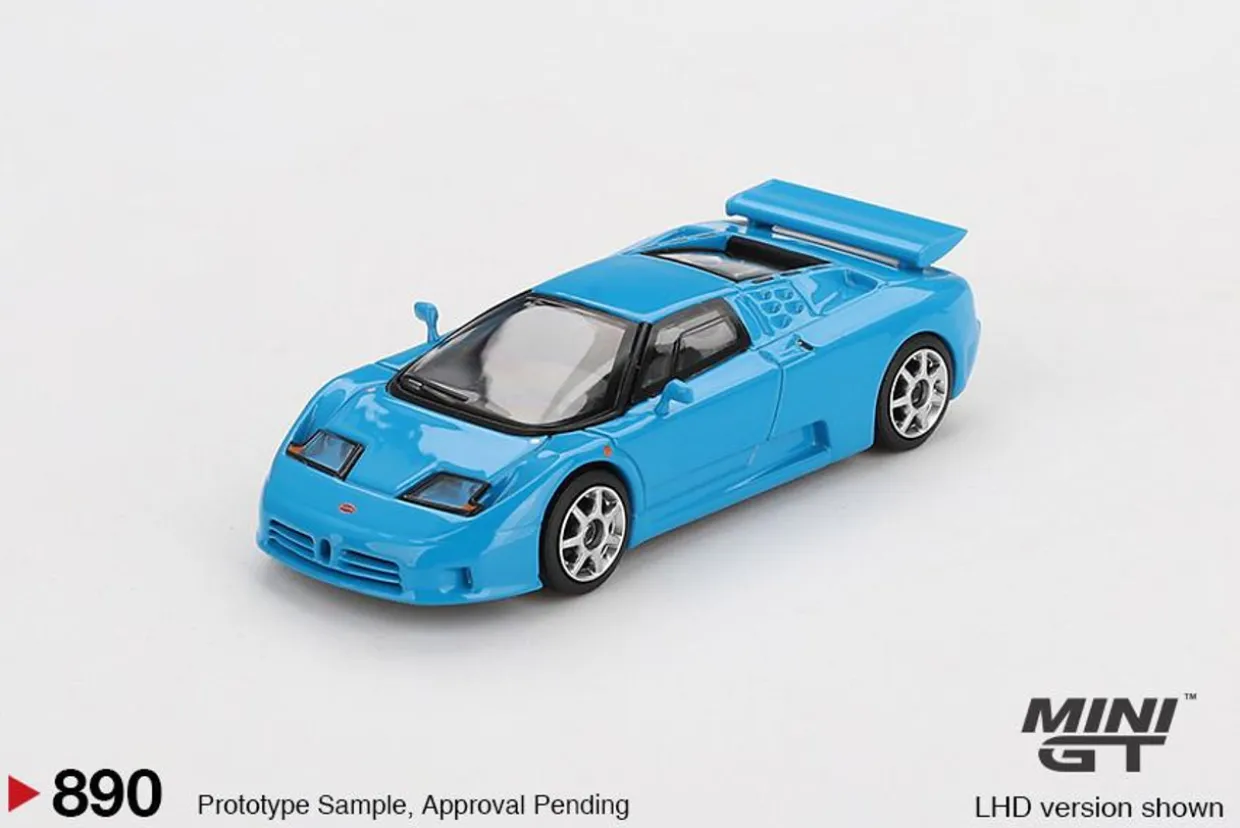 Mini GT 1/64 Bugatti EB110 Super Sport Blu Bugatti (LHD)