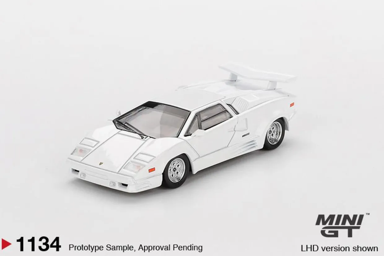 Mini GT 1/64 Lamborghini Countach 25th Anniversary White