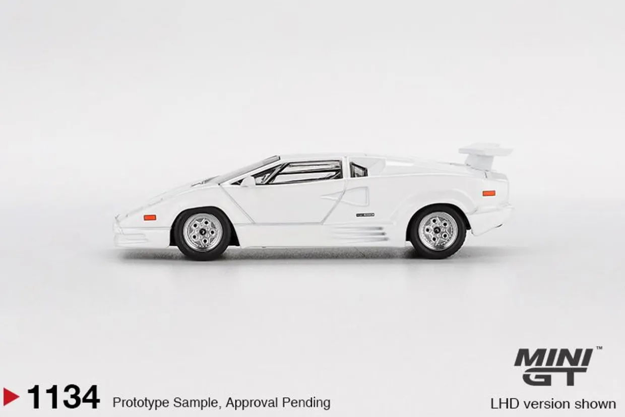 Mini GT 1/64 Lamborghini Countach 25th Anniversary White