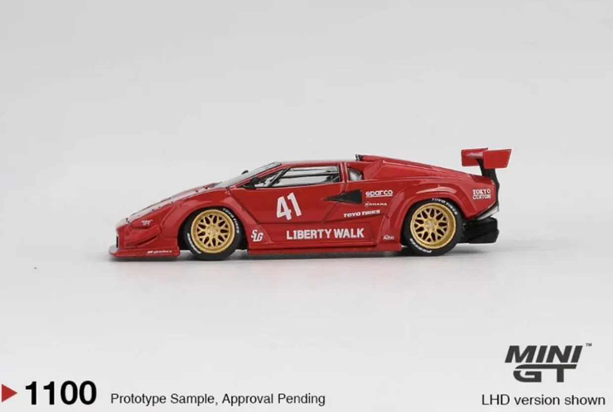 Mini GT 1/64 Lamborghini Countach LB-Works Red