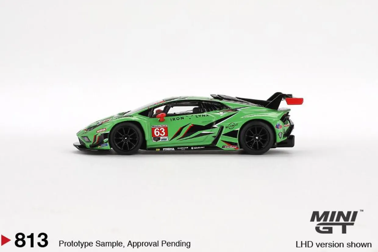 Mini GT 1/64 Lamborghini Huracan GT3 Evo2 No.63 Iron Lynx Imsa 2023
