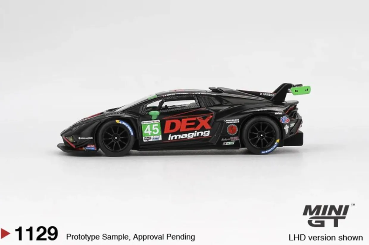 Mini GT 1/64 Lamborghini Hurácan GT3 Evo2 No.45 Dex Imaging 2024 IMSA Daytona 24H