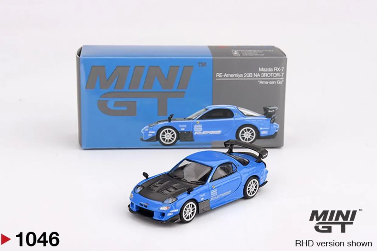 Mini GT 1/64 Mazda RX-7 RE-Amemiya 20B NA 3ROTOR-7 "Ama-San Go"