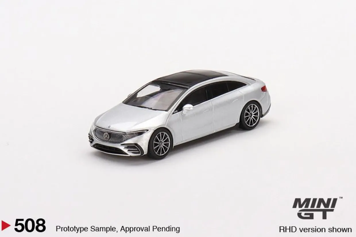 Mini GT 1/64 Mercedes-Benz EQS 580 4MATIC Silver Metallic