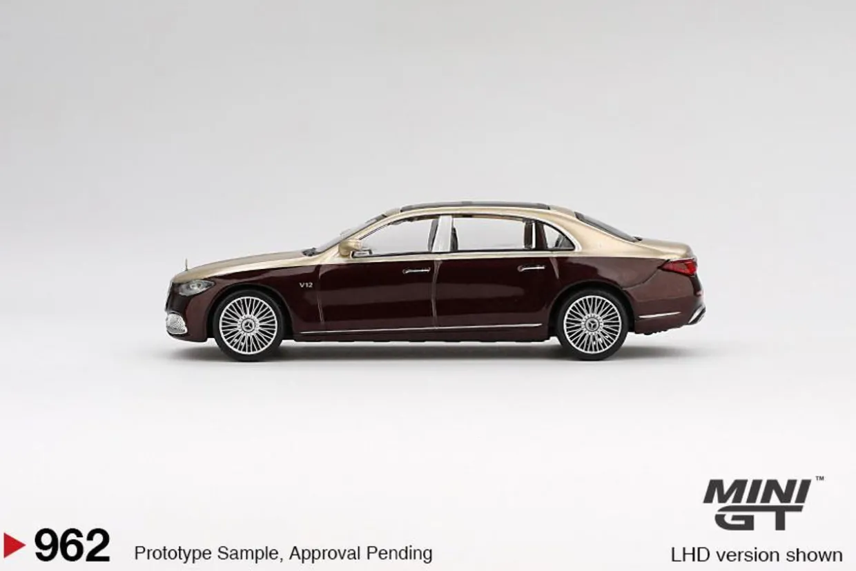 Mini GT 1/64 Mercedes-Maybach S 680 Gold / Dark Red Metallic