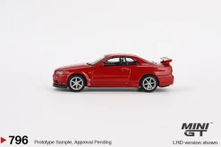 Mini GT 1/64 Nissan Skyline GT-R (R34) V-Spec Active Red (RHD)