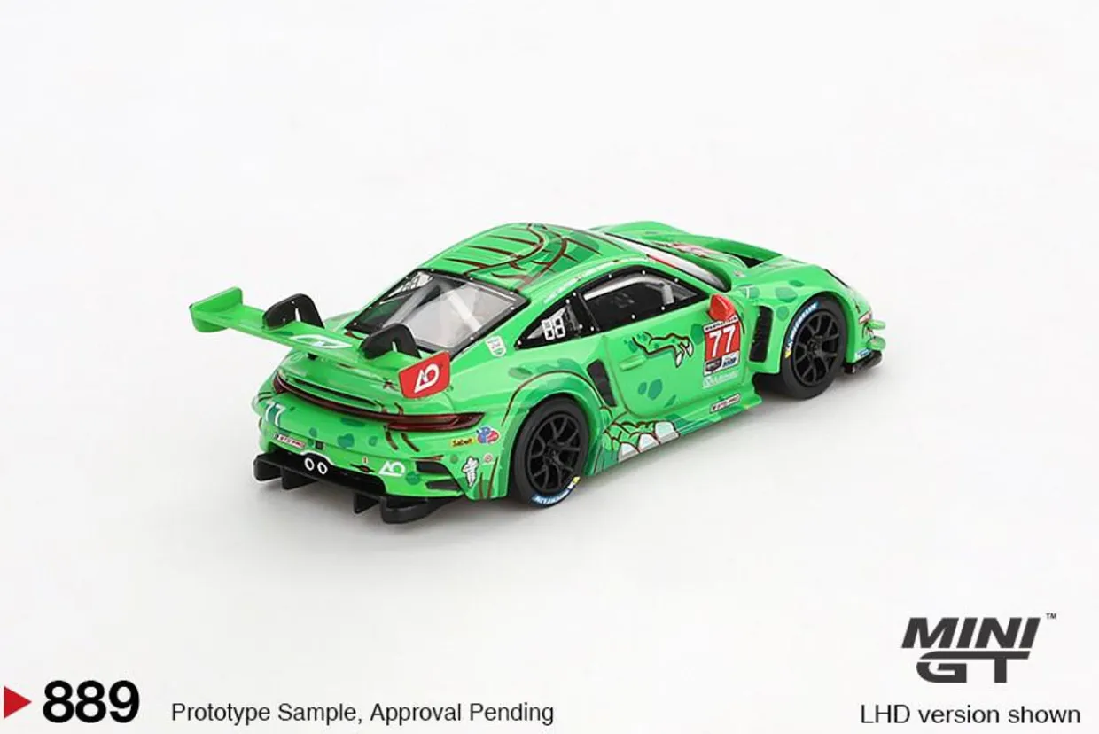 Mini GT 1/64 Porsche 911 GT3 R #77 AO Racing 2024 IMSA Daytona 24 Hrs GTD Pro 2nd Place
