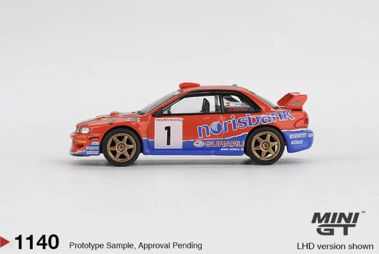 Mini GT 1/64 Subaru Impreza WRC97 No.1 1999 DRM Champion
