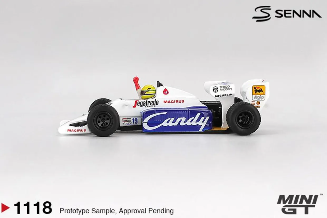 Mini GT 1/64 Toleman TG184 #19 Ayrton Senna 1984 Monaco Grand Prix 2nd Place