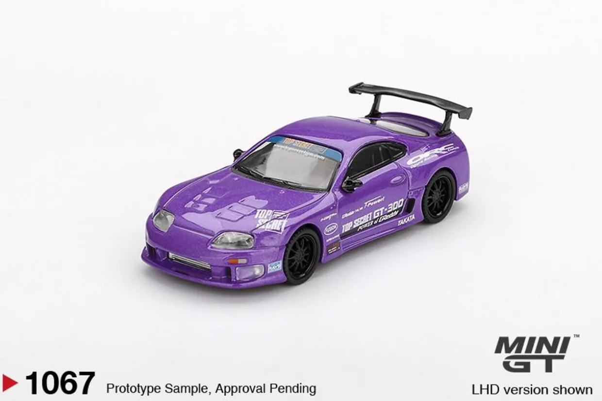 Mini GT 1/64 Toyota Supra (A80) Top Secret GT-300 Top Secret Purple
