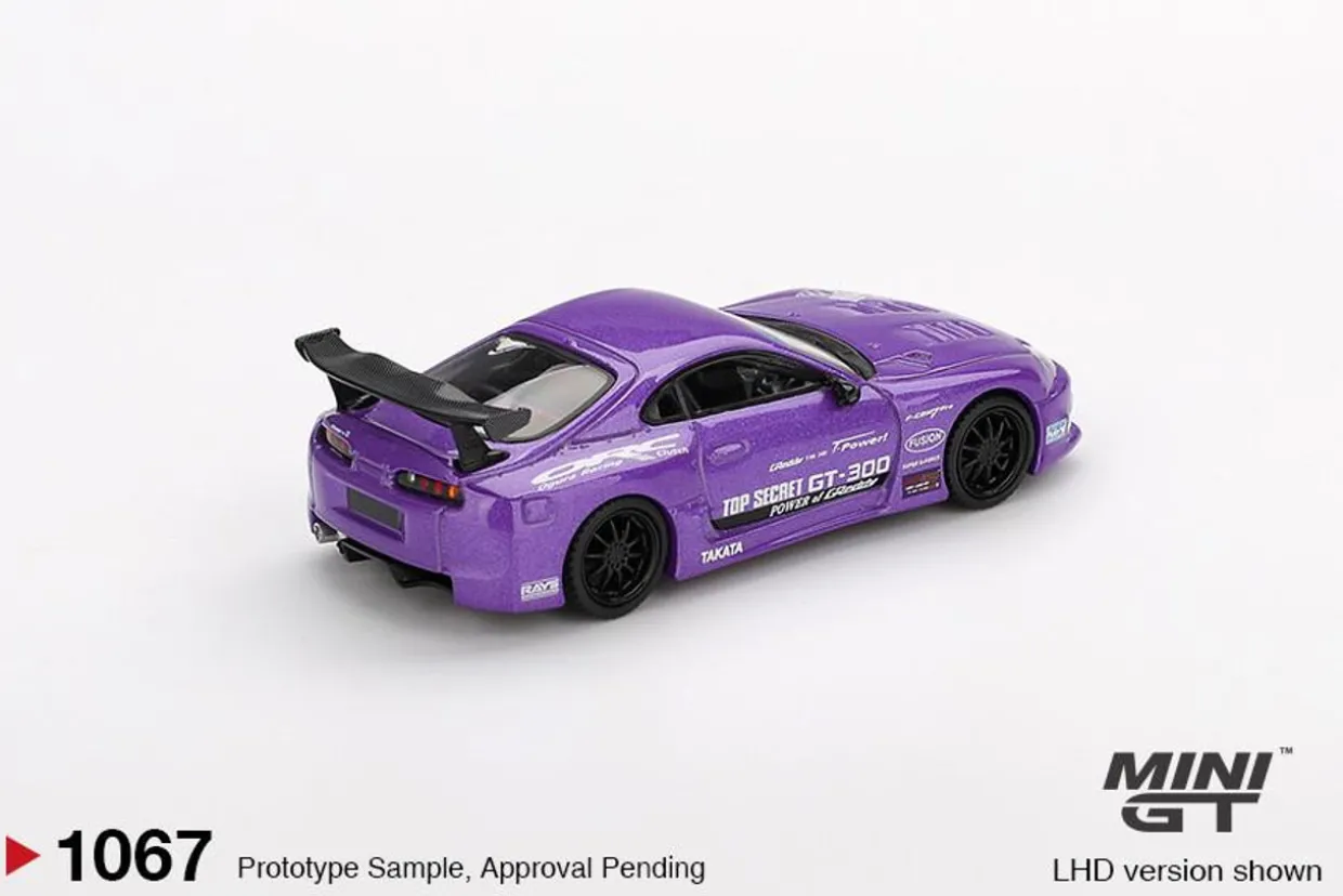 Mini GT 1/64 Toyota Supra (A80) Top Secret GT-300 Top Secret Purple