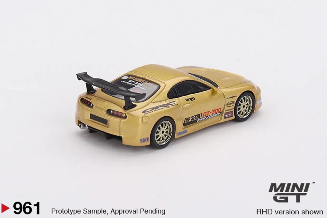 Mini GT 1/64 Toyota Supra (A80) Top Secret GT-300 Top Secret Gold