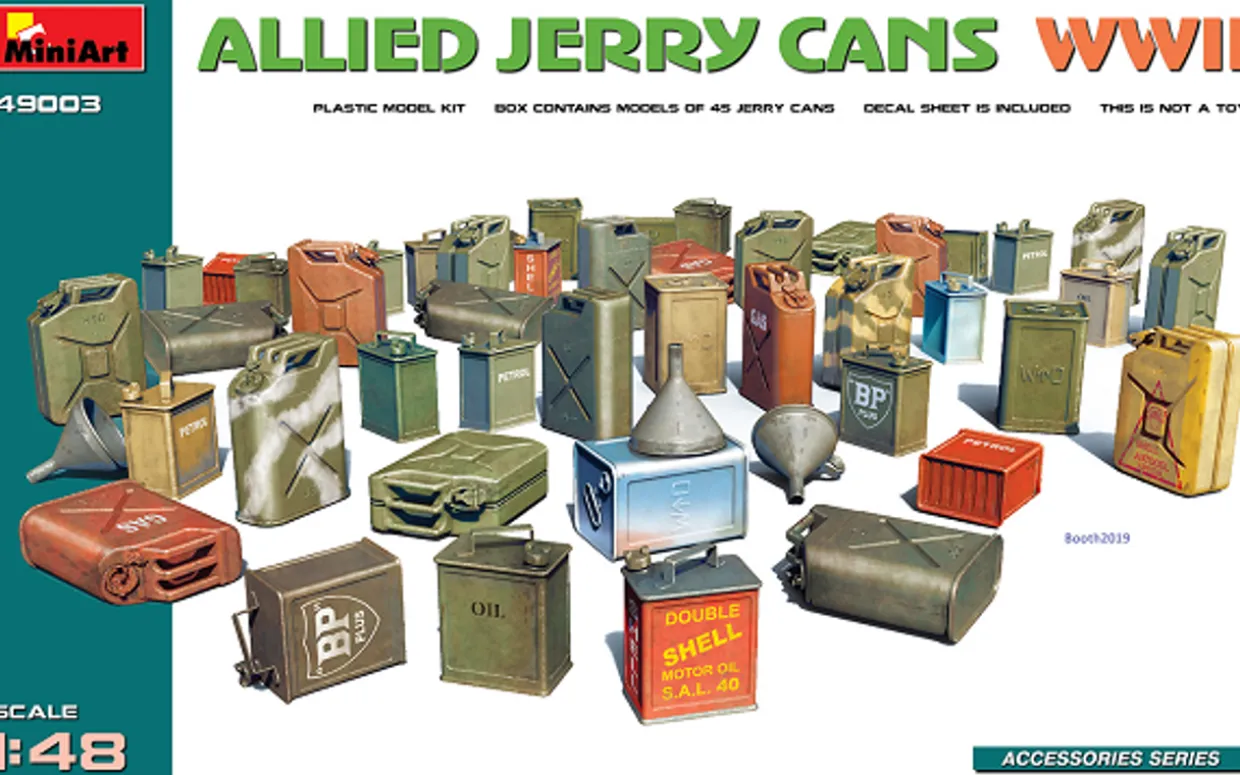 MiniArt 1/48 Allied Jerry Cans WWII Model Kit