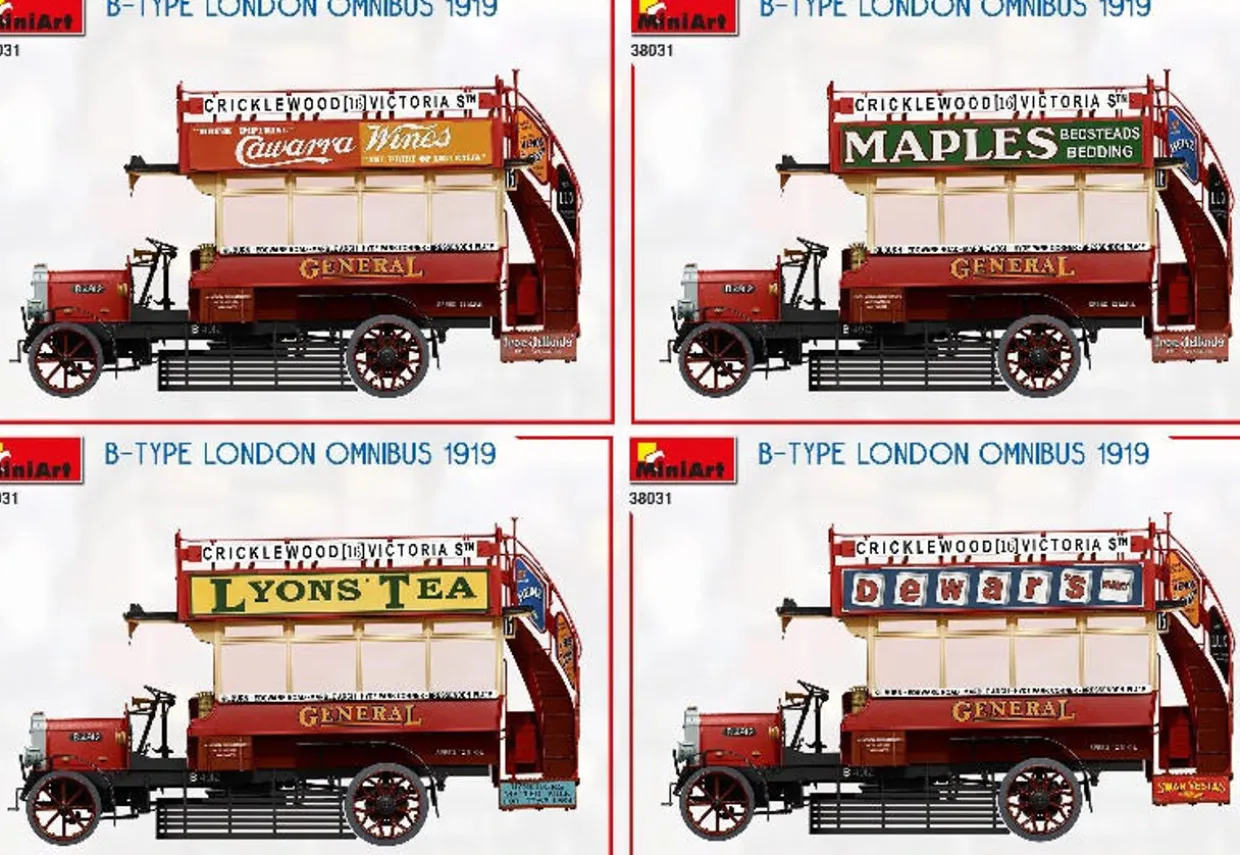 MiniArt 1/35 B Type London Omnibus Model Kit