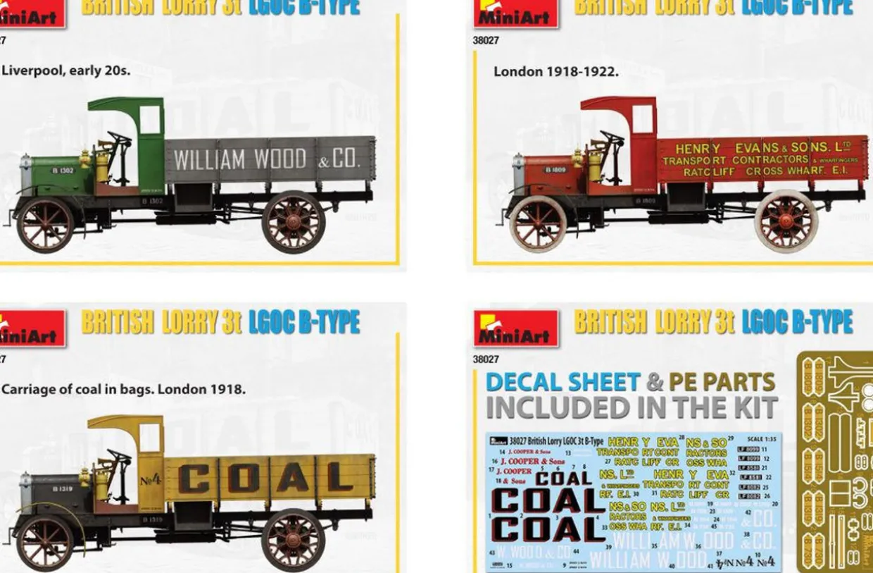 MiniArt 1/35 British Lorry LGOC 3t Model Kit