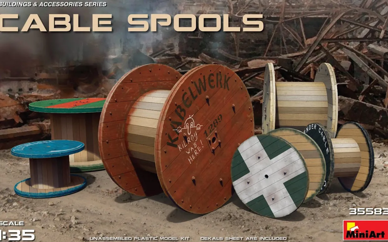 MiniArt 1/35 Cable Spools Model Kit