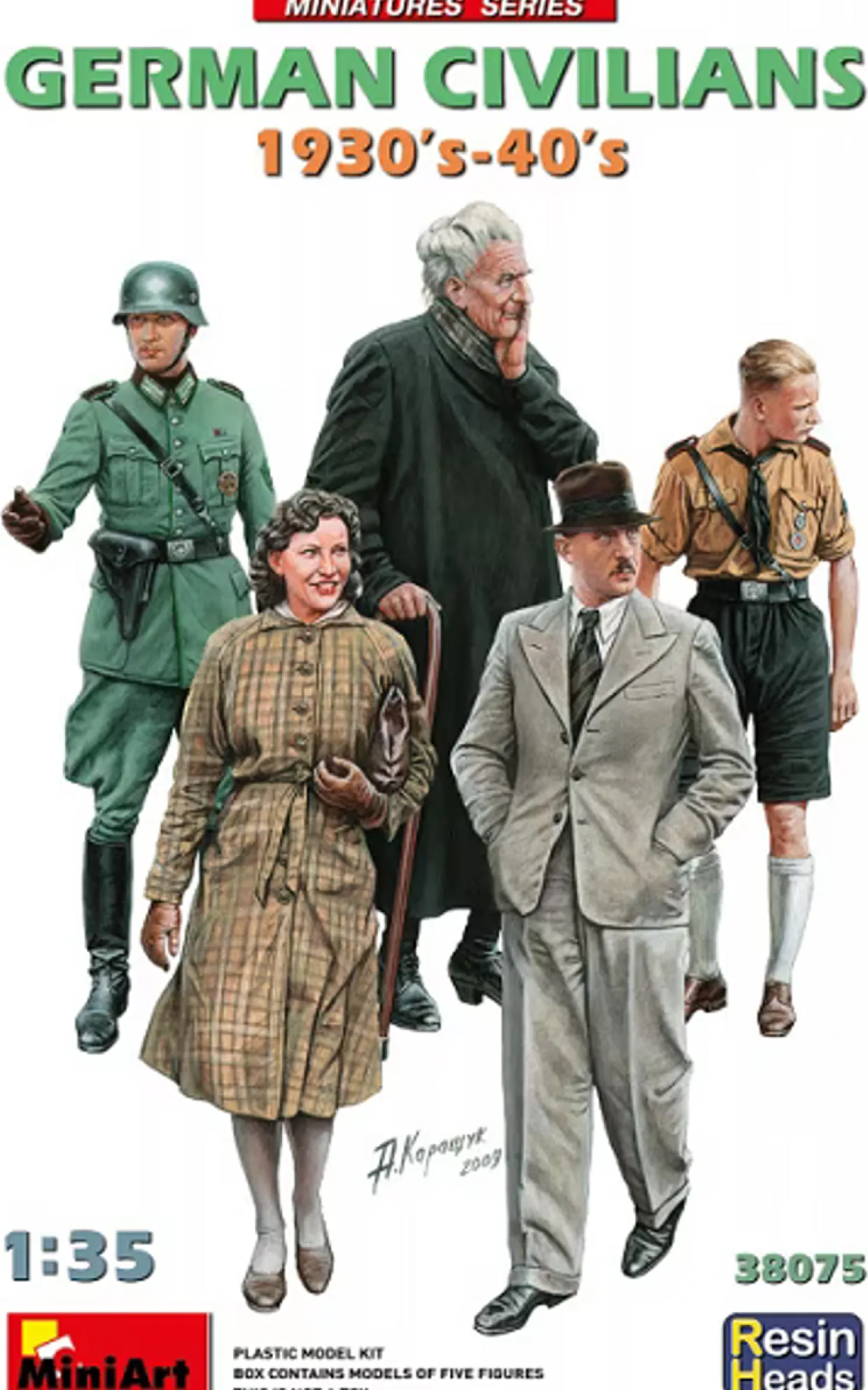 MiniArt 1/35 German Civilians 1930s-1940s Model Figures