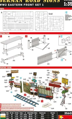 MiniArt 1/35 German Road Signs Eastern Front Set 1 Model Kit