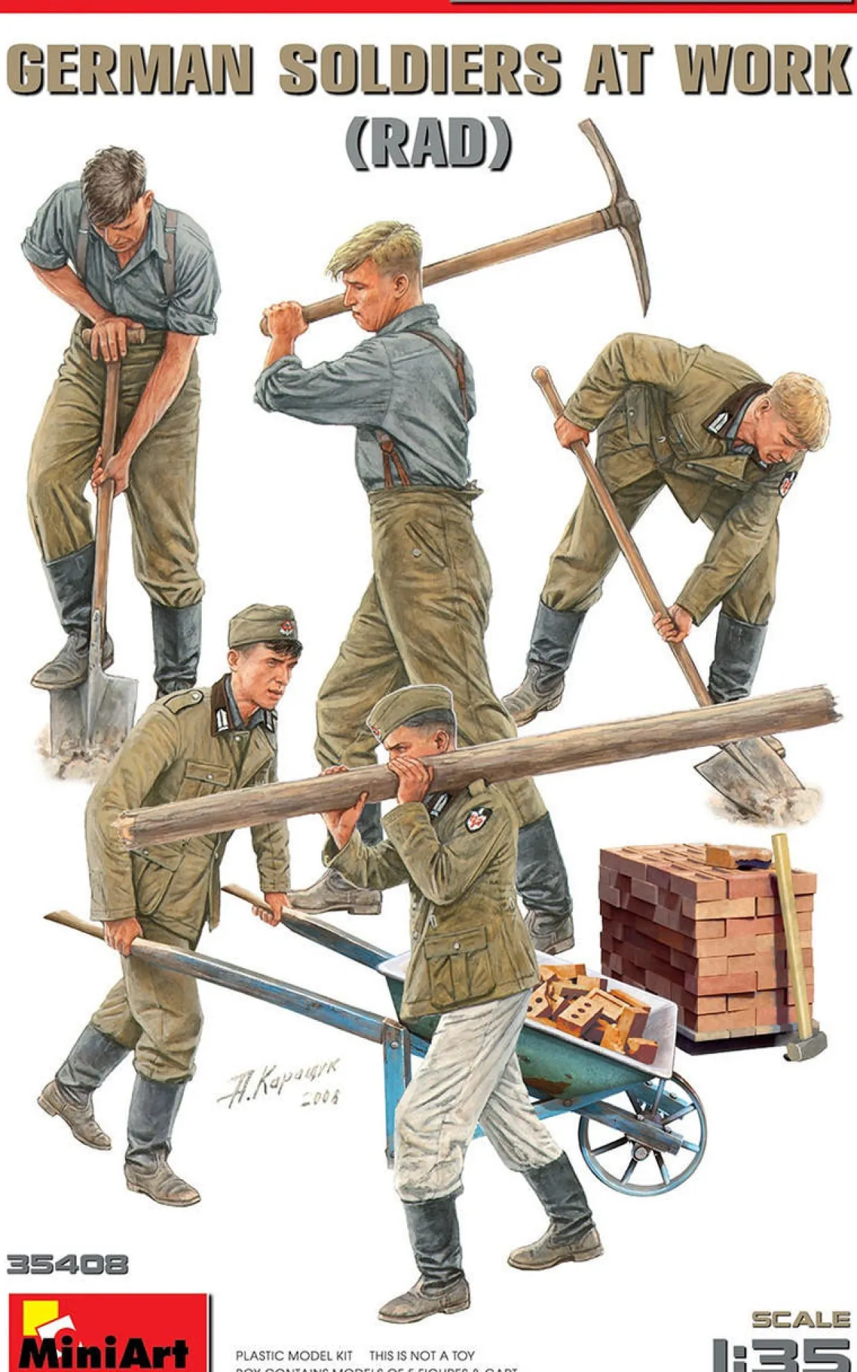 MiniArt 1/35 German Soldiers at Work (RAD) Special Edition Model Figures