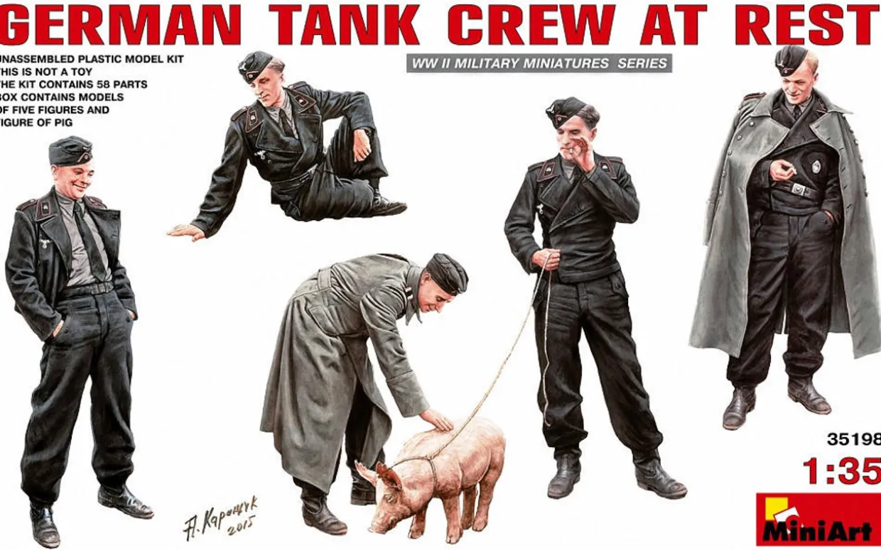 MiniArt 1/35 German Tank Crew At Rest Model Figures