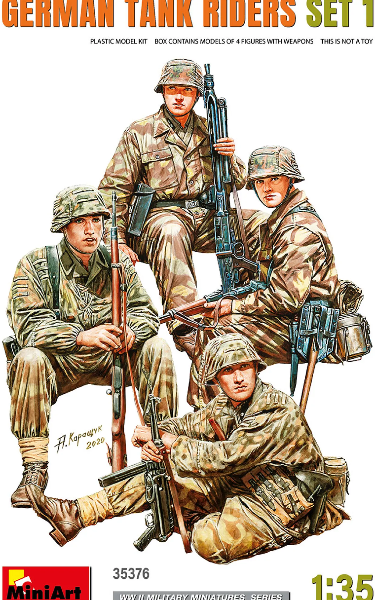 MiniArt 1/35 German Tank Riders Set 1 Model Figures