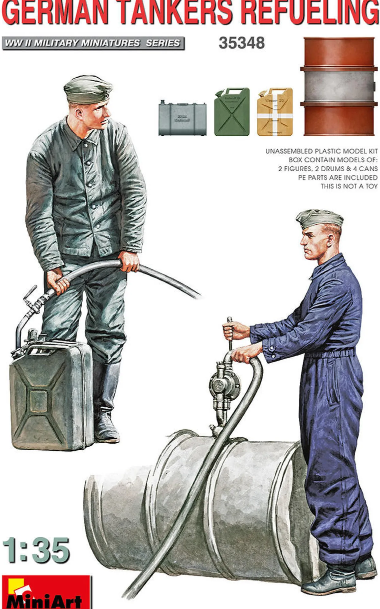 MiniArt 1/35 German Tankers Refuelling Model Figures