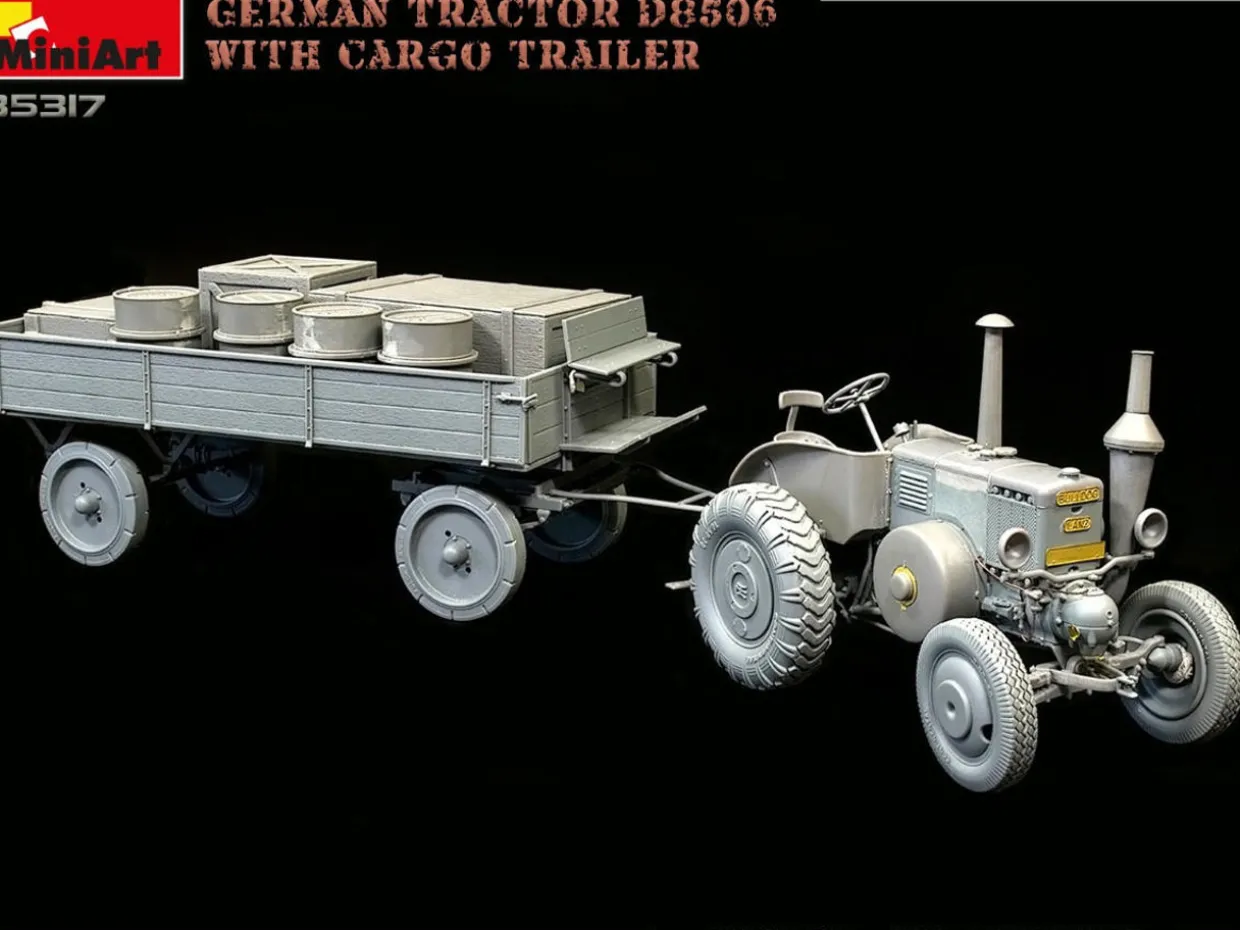 MiniArt 1/35 German Tractor D8506 With Trailer Model Kit