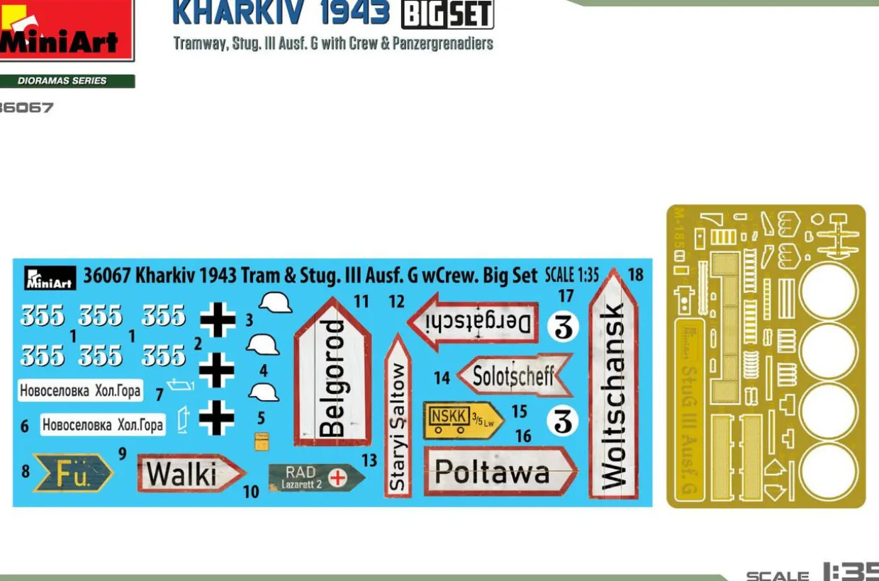 MiniArt 1/35 Kharkiv 1943 Tram & Stug. III Ausf. G w/Crew Set