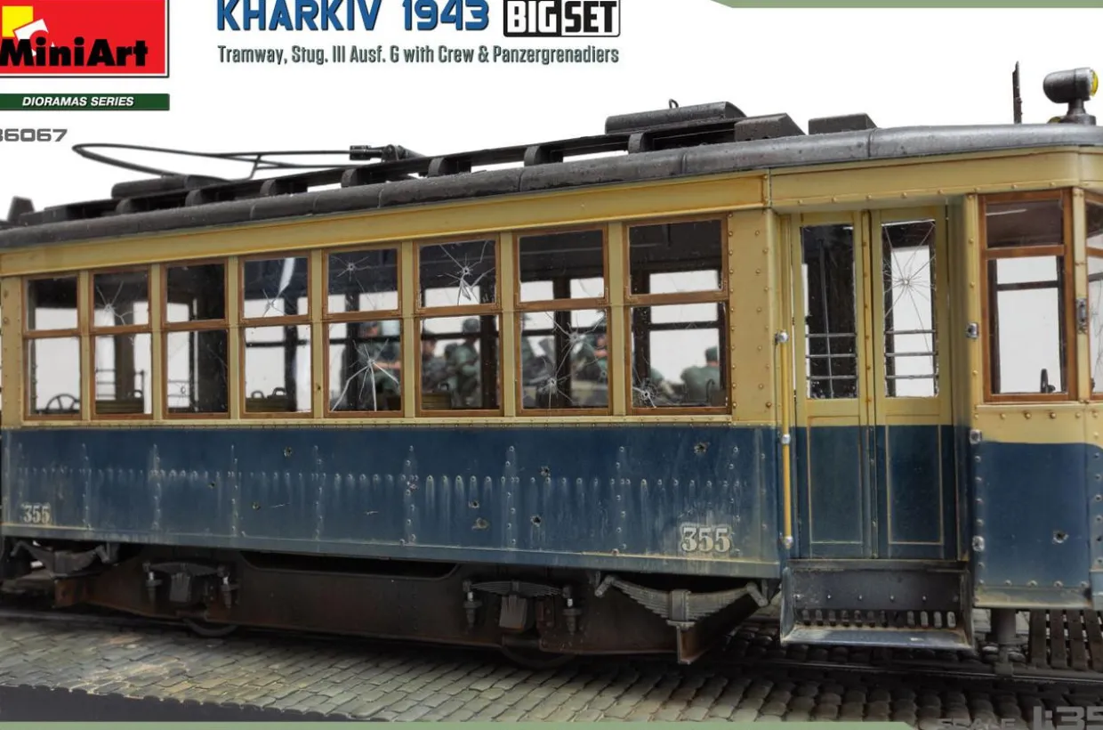 MiniArt 1/35 Kharkiv 1943 Tram & Stug. III Ausf. G w/Crew Set