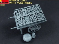 MiniArt 1/35 Market Cart with Vegetables & Wooden Crates Model Kit