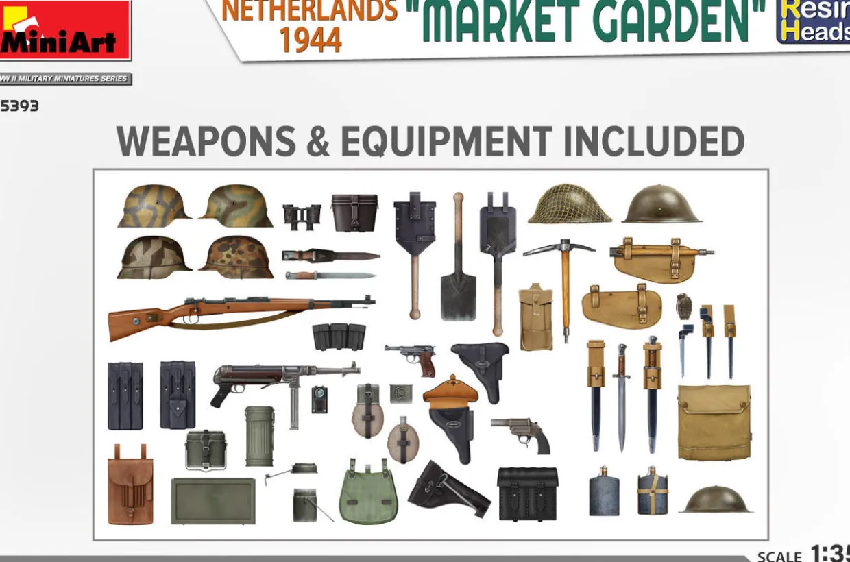 MiniArt 1/35 Market Garden Holland 1944 Resin Heads
