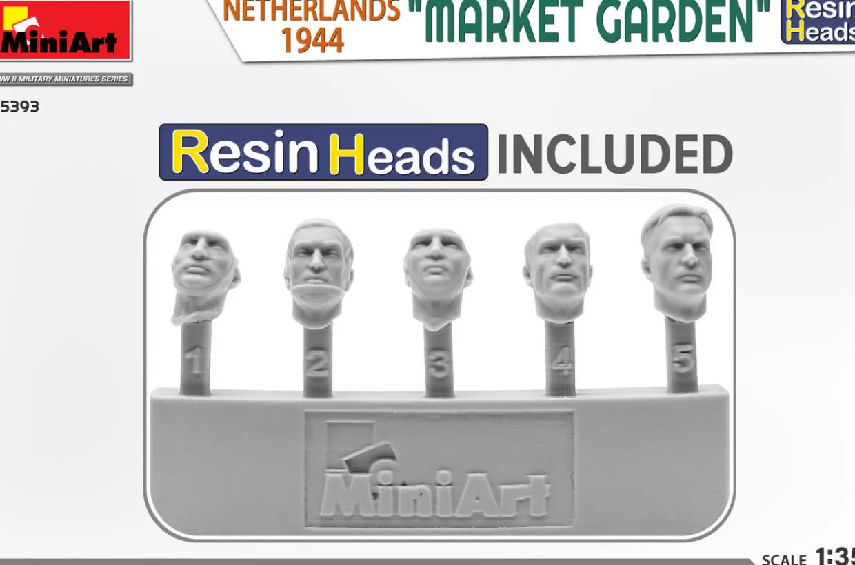 MiniArt 1/35 Market Garden Holland 1944 Resin Heads