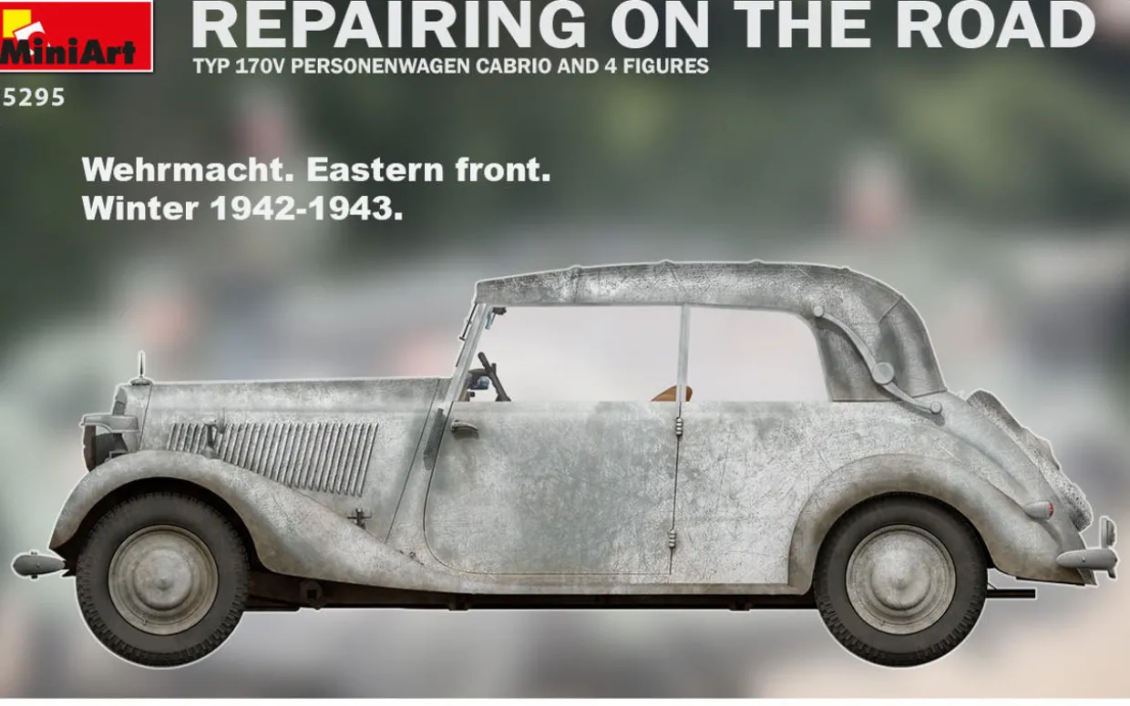 MiniArt 1/35 Mercedes-Benz 170 Cabrio Repairing on the Road Model Kit