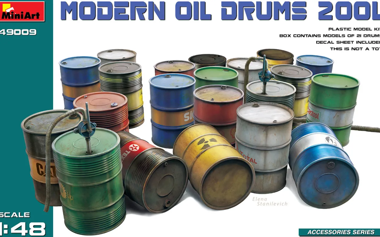 MiniArt 1/48 Modern Oil Drums 200l