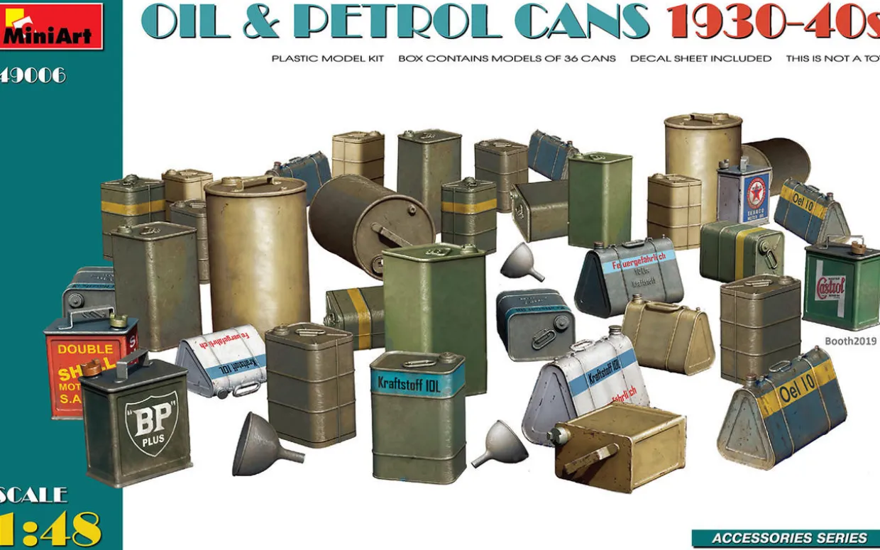MiniArt 1/48 Oil & Petrol Cans 1930-40's Model Kit
